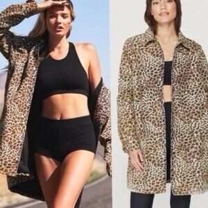 $198 Spiritual Gangster Cheetah Dope Jacket S Oversized Grunge Indie Mob Wife